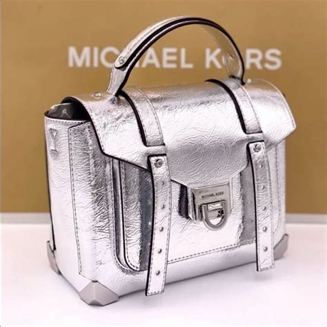 michael kors medium size bag|michael kors manhattan silver bag.